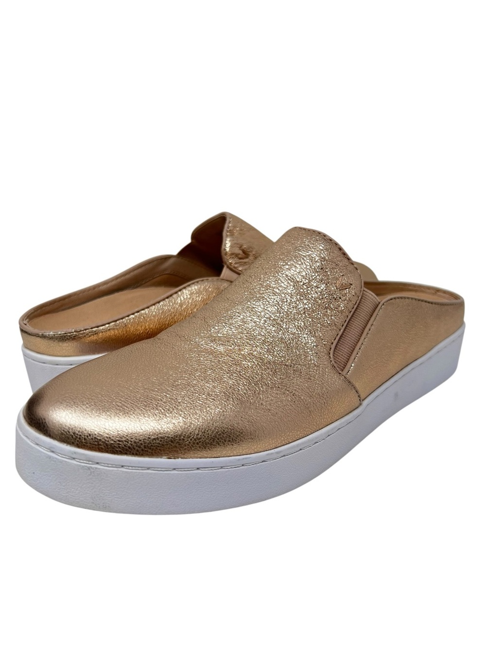 Vionic Metallic Rose Gold Slip-On Mule Sneakers
